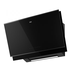 Hotte inclinée Mythos Pro Noir, profils noir mat 90 cm 233476