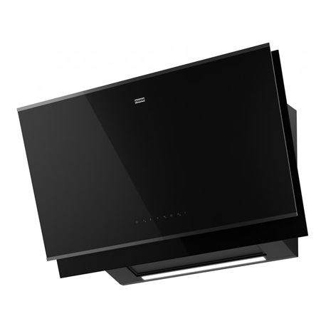 Hotte inclinée Mythos Pro Noir, profils noir mat 90 cm 233476