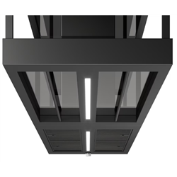 Hotte ilôt Mythos T-Shelf Noir mat 180 cm 216813