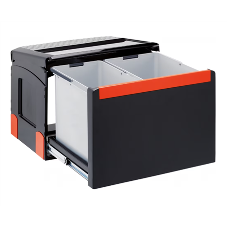 Poubelle sous évier Cube 50, 2 bacs 18 + 14 Litres 038183