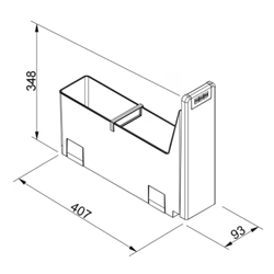 Poubelle sous évier Cube 10, 1 bac 4,5 Litres 015573