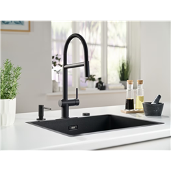 Mitigeur cuisine Active Semi Pro à douchette Noir mat 056648