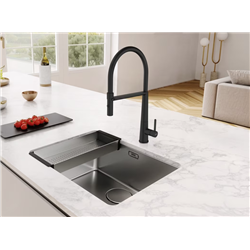 Mitigeur cuisine Icon Semi Pro à douchette Noir mat 276725