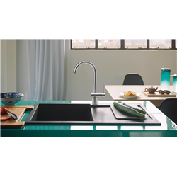 Mitigeur cuisine Leda Neo à bec Inox 728805