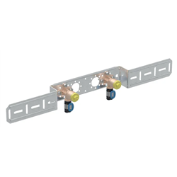 Applique 90° FlowFit prémontée, double, déportée Ø 15 mm 619.661.00.1