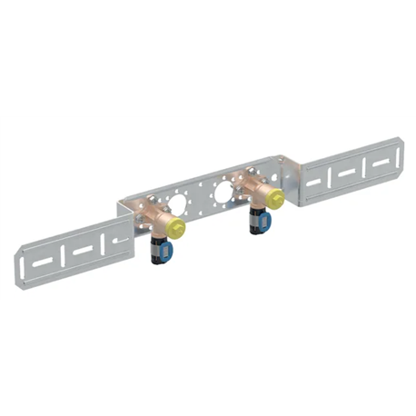 Applique 90° FlowFit prémontée, double, déportée Ø 15 mm 619.661.00.1