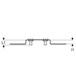Applique 90° FlowFit prémontée, double, déportée Ø 15 mm 619.661.00.1
