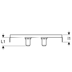 Applique 90° FlowFit prémontée, double, droite Ø 12 mm 619.670.00.1