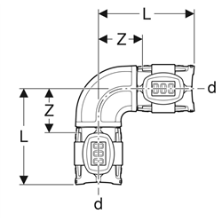 Coude FlowFit Ø 65 mm 620.067.00.1