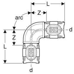 Coude FlowFit Ø 65 mm 620.077.00.1