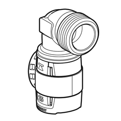 Lot de 5 coudes raccord 90° FlowFit avec filetage mâle, long Ø 25 mm 620.528.00.1