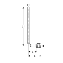 Lot de 2 coudes de raccordement 90° FlowFit en tube métallique Ø 12 mm 619.380.22.1