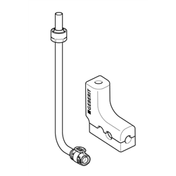 Lot de 2 coudes de raccordement 90° FlowFit en tube métallique avec raccord union pour eurocône Ø 15/20 mm 619.411.22.1