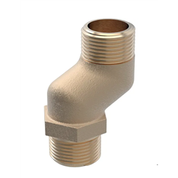 Coude de raccordement 90° FlowFit en tube métallique avec raccord union pour eurocône Ø 20 mm 653.478.00.1