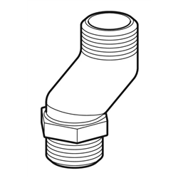 Coude de raccordement 90° FlowFit en tube métallique avec raccord union pour eurocône Ø 20 mm 653.478.00.1