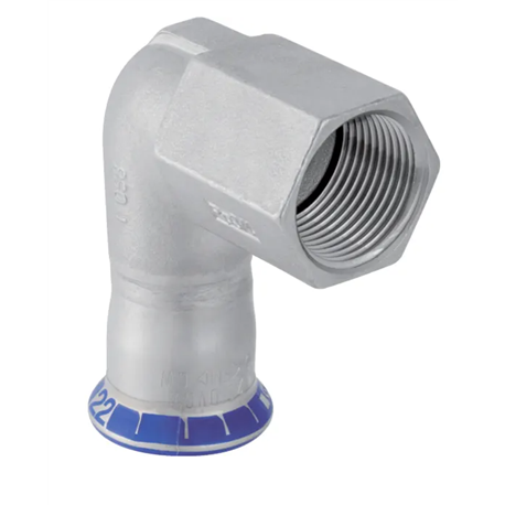 Lot de 10 coudes 90° Mapress Acier Inox avec filetage femelle Ø 20 mm 33805 Lot de 10 coudes 90° Mapress Acier Inox avec filetage femelle Ø 20 mm 33805