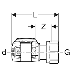 Départ de nourrice de distribution FlowFit pour eurocône longueur 6,1 cm Ø 12/20 mm 620.330.00.1