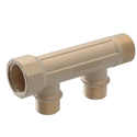 Nourrice de distribution FlowFit avec raccord fileté et départ pour MasterFix longueur 16,5 cm Ø 20/15/20 mm 653.429.00.1