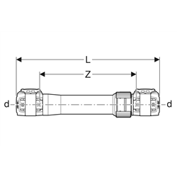 Manchon long FlowFit Ø 20 mm 620.022.00.1