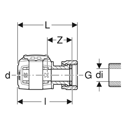 Raccord FlowFit avec écrou de serrage Ø 50/65 mm 620.646.00.1