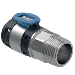 Raccord FlowFit avec filetage mâle, acier inoxydable Ø 25 mm 619.702.00.1