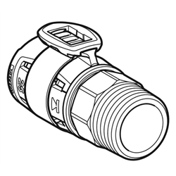 Raccord FlowFit avec filetage mâle, acier inoxydable Ø 25 mm 619.702.00.1