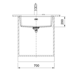 Evier Maris Fragranit MRG 110-62 Noir mat vidage automatique 282528