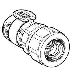 Raccord FlowFit avec raccord à visser sur tubes en PEX Ø 15 mm 620.731.00.1