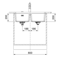 Evier Maris Fragranit MRG 120-35-35 Stone vidage automatique 282917