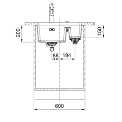 Evier Maris Fragranit MRG 160-34-15 Platinum vidage automatique 282849