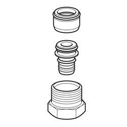 Lot de 2 Packs de raccords union Flowfit avec filetage mâle Ø 12 mm 619.267.22.1