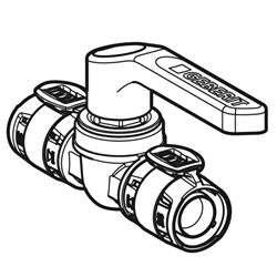 Robinet à boisseau sphérique avec levier FlowFit Ø 15 mm 619.851.00.1