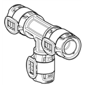 Té réduit FlowFit Ø 40/20/40 mm 620.115.00.1