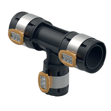 Té réduit FlowFit Ø 65/40/65 mm 620.137.00.1