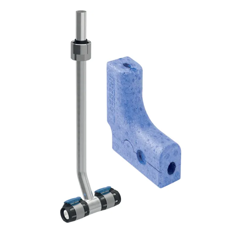 Lot de 2 tés de raccordement FlowFit en tube métallique avec raccord union pour eurocône Ø 12/20/12 mm 619.420.22.1 Lot de 2 tés de raccordement FlowFit en tube métallique avec raccord union pour eurocône Ø 12/20/12 mm 619.420.22.1