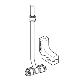 Lot de 2 tés de raccordement FlowFit en tube métallique avec raccord union pour eurocône Ø 12/20/12 mm 619.420.22.1