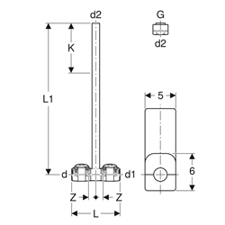 Lot de 2 tés de raccordement FlowFit en tube métallique avec raccord union pour eurocône Ø 12/20/12 mm 619.420.22.1