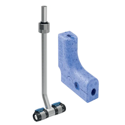 Lot de 2 tés de raccordement FlowFit en tube métallique avec raccord union pour eurocône Ø 15/20/15 mm 619.421.22.1