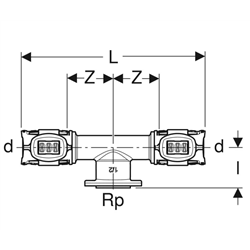 Lot de 10 tés de raccordement FlowFit pour réservoir à encastrer Ø 12/15/12 mm 620.990.00.1
