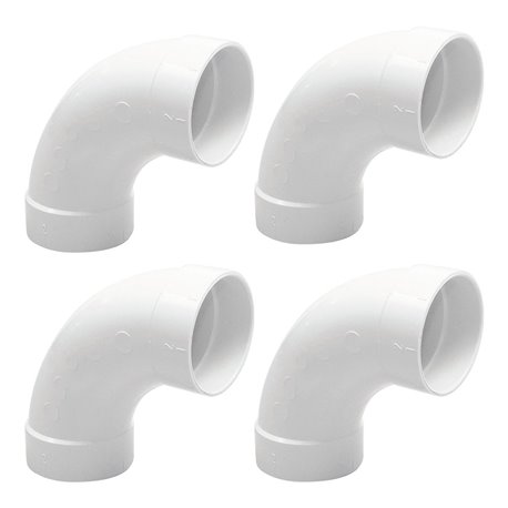 Sachet de 4 Coudés 90° Ø51 mm femelle/femelle