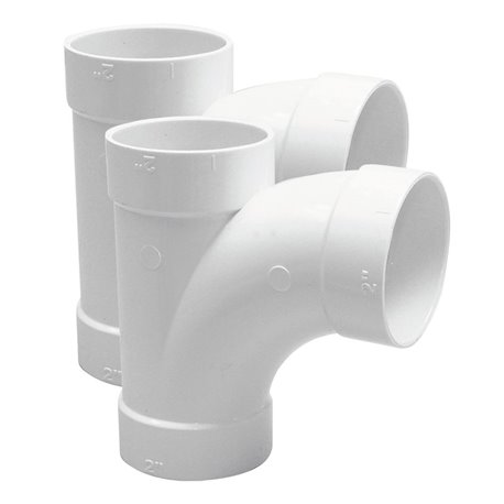 Sachet de 2 Té 90° Ø51 mm femelle/femelle