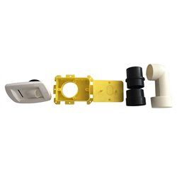 Kit prises rectangulaires Blanc Boîte contre-prise