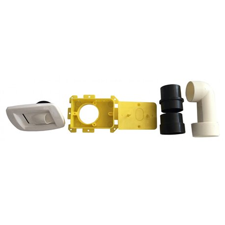 Kit prises rectangulaires Blanc Boîte contre-prise