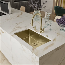 Evier Mythos Masterpiece BXM 110-68 Vidage manuel, 725x450 mm, Reflet d'Or 200126