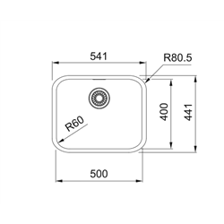 Evier Smart Inox SRX 110-50 Vidage automatique Inox 278125