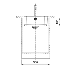 Evier Smart Inox SRX 110-50 vidage manuel Inox 278132
