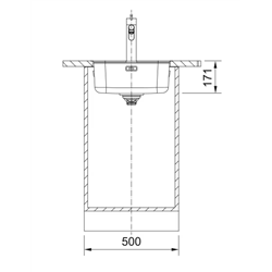 Evier Smart Inox SRX 210-40 430x510 mm Inox 292213