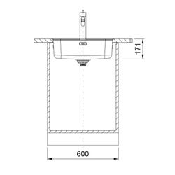 Evier Smart Inox SRX 210-50 530x510 mm Inox 292237