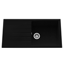 Evier Ancoline 1 bac grande cuve + 1 égouttoir Noir