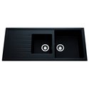Evier Ancoline 2 bacs + 1 égouttoir Noir